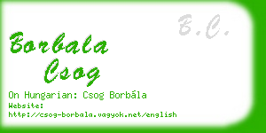 borbala csog business card