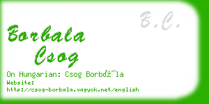 borbala csog business card